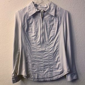 cAbi Long Sleeved Half Zip Up Collared Top